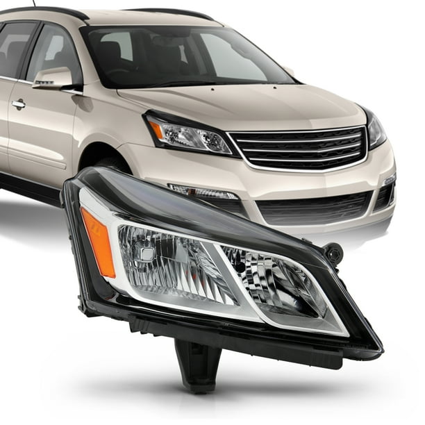 For 20132017 Chevy Traverse Halogen Type Chrome Clear Headlight