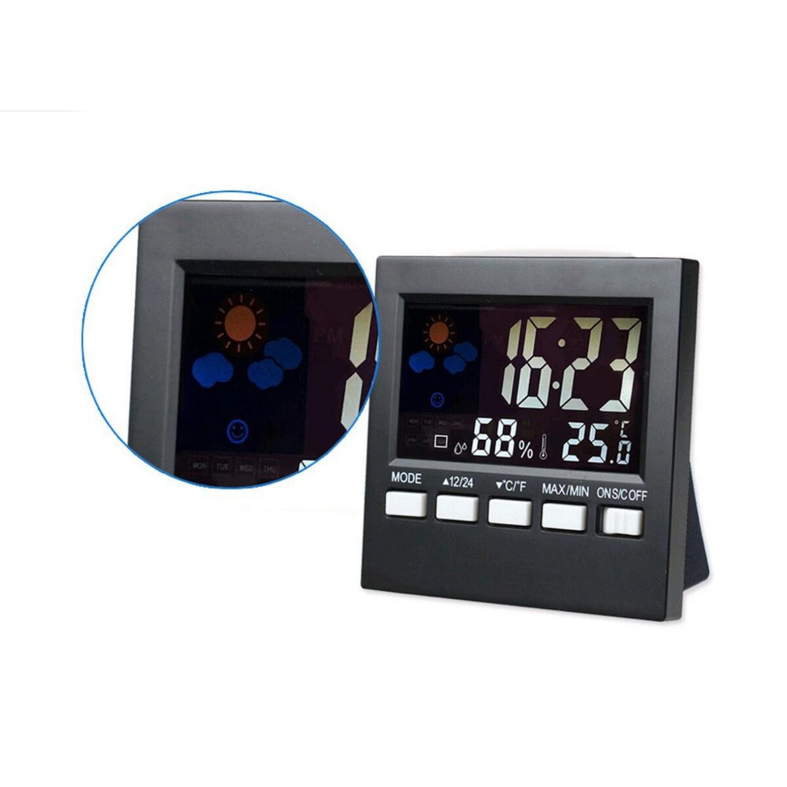 LCD Digital Thermometer Weather Station Clock Alarm Clock Calendar Room Home Hygrometer Termometer Temperature Humidity Meter