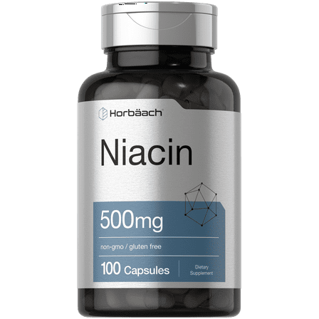 Niacin | 500mg | 100 Capsules | Essential Vitamin | by Horbaach