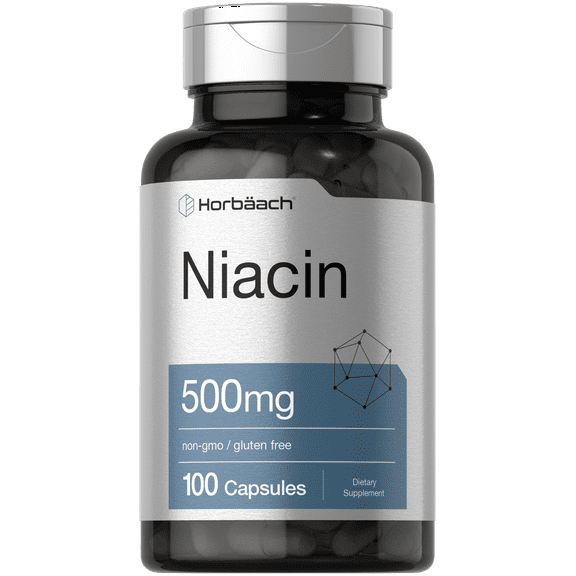 Niacin | 500mg | 100 Capsules | Essential Vitamin | by Horbaach
