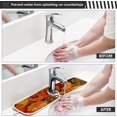 thumbnail image 5 of Pumpkin Autumn Leaves Kitchen Sink Splash Guard for Faucet 2 Pack Faucet Absorbent Mats Fall Thanksgiving Faucet Handle Drip Catcher for Kitchen, Bathroom,Sink Mat, Dish Drying Mat, 30"x5.5", 5 of 7