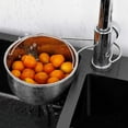 thumbnail image 3 of ABPETE Stainless Steel Sink Drain Strainer Basket, Corner Hanging Sink Strainer Colander Drain Basket, Kitchen Sink Food Waste Filter and Vegetables Fruits Clean (Silver-Hanging Faucet), 3 of 8