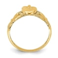 thumbnail image 2 of 14K Yellow Gold Ring Band Themed Open Back Polished Claddagh, Size 9, 2 of 7