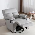 thumbnail image 3 of GNMLP Small Recliners for Small Space,360°Swivel＆30°Rocking Chair with Adjustable Footrest for Living Room-Dark Gray, 3 of 8