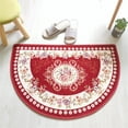 thumbnail image 2 of Semicircular Entrance Bedroom Door Stepping Rugs Outdoor Mat Soft Balcony Entrance Carpeting Red Print Door Mats Outdoor, 2 of 8
