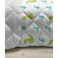 thumbnail image 3 of Dino Down Alternative Comforter, Mammal Animals Volcano and Leaves Colorful Pattern, Microfiber Quilt for All Season, 5 Sizes, Ecru and Multicolor, by Ambesonne, 3 of 3