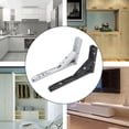 thumbnail image 4 of SPRING 2PCS Triangle Folding Angle Bracket With Matching Screws 60KG Heavy Support Wall Mounted Adjustable Bench Table Shelves black 14in, 4 of 9
