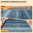 thumbnail image 4 of FairOnly Neutral Geometric Bohemian Area Rugs 5'x7' Washable Ultra-Thin Blue Rug for Dining Room Stain-Resistant Carpet for Family Room, 4 of 7
