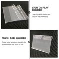 thumbnail image 2 of 50 Pcs Wire Rack Shelving Retail Display Holder Clear Plastic Label Holder Clear Labels Plastic Tag Holders, 2 of 2