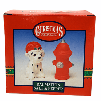 Magic Creations Christmas Collectible Dalmation and Hydrant Salt & Pepper Shakers