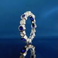 thumbnail image 6 of K-KED 925 Silver Filled Women Delicate Jewelry Gorgeous Cubic Zircon Girl Wedding Ring Sz 6-10-9-Blue, 6 of 7