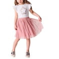 thumbnail image 6 of WIBACKER 2-7T Little Girls Cotton Casual Dress Sequins Stars Princess Tulle Dresses for Kids, 6 of 6
