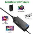 thumbnail image 6 of 12V 6A Power Supply Adapter - AC Adapter 100-240V 50 60HZ DC 12 Volt 6A 72W Power Converter Transformer Charger 6amp 5.5mm x 2.5mm DC Plug for LED Strips Lighting, Router CCTV Camera, 6 of 7