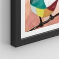 thumbnail image 4 of PixonSign Framed Canvas Print Wall Art Set - Pastel Watercolor Geometric Birds Poster Art - Spring Animals Print Gallery Set of 9 Abstract Illustrations Wall Décor for Home - Black, 4 of 5