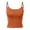 Orange, variant on Women's Casual Round Neck Sleeveless Stretch Summer Tank Top Comfortable Daily Wear Blouse Tee With Jeans