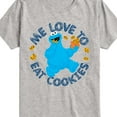thumbnail image 3 of Sesame Street - Me Love To Eat Cookies - Toddler and Youth Short Sleeve Graphic T-Shirt, 3 of 5