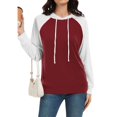 thumbnail image 5 of Womens Hoodies Pullover, Yigetop Hoodies for Women Lightweight Long Sleeve Sweatshirt Loose Fit Tops with Pockets 2025 Women Hoodie Red M, 5 of 9