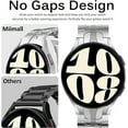 thumbnail image 3 of No Gap Watch Band Samsung Galaxy 6 40mm 44mm Watch Classic 47mm 43mm Women Men Stainless Steel Metal Replacement Business Strap Sliver, 3 of 5