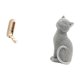 thumbnail image 5 of Organizador De Pared Plegable Con Ganchos Para Baño O Armario, Con Figura Decorativa De Gato, Adorno De Escritorio Coleccionable De Resina Para Entrada O Dormitorio., 5 of 8