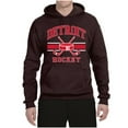thumbnail image 2 of Wild Bobby City of Detroit Hockey Fantasy Fan Sports Unisex Hoodie Sweatshirt, Brown, X-Large, 2 of 5