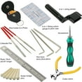 thumbnail image 2 of Kit de reparación Mantenimiento de Reparación de Guitarra Kit de Herramientas de Limpieza Incluye Organizador de Cuerdas y String Action Ruler & Calibre Herramienta de Medición & Juego de Llaves Hexag Tomshoo Kit de reparación, 2 of 6