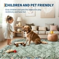 thumbnail image 3 of Garvee 2'x6' Floral Runner Rugs, Machine Washable Vintage Oriental Flower Print Rugs with Non-Slip Backing Low Pile Stain Resistant Rug Carpet for Hallway Bedroom Kitchen Entryway, Green, 3 of 8