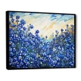 thumbnail image 2 of Designart "Tranquil Blue Bonnets Meadow" Flower Field Floater Framed Wall Art Living Room, 2 of 5