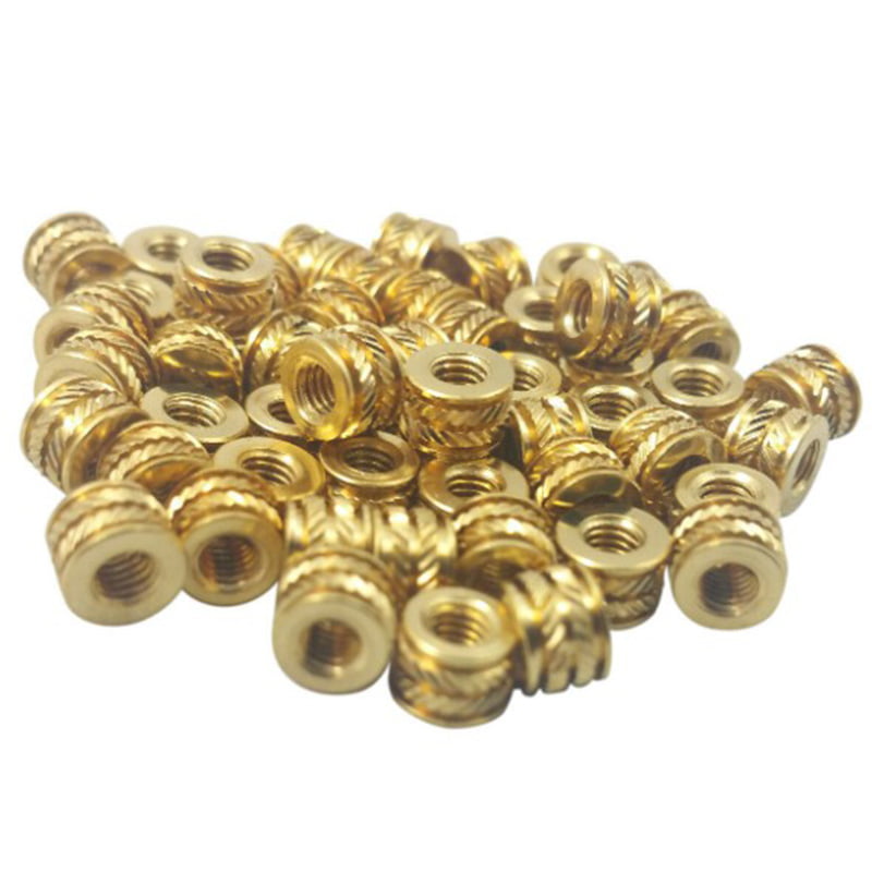 100Pcs M3 Brass Threaded Heat Set Insert Plastic 3D Printing Metal Nut Supplies 