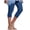 #04 Blue 【Mix, Match & Rotate: Stock Up on Daily Colors】, variant on Women's Capri Pants Summer Solid High Waist Slim Fit Cropped Leggings with Pockets, Elastic Waist Stretchy Soft Fabric, Casual Yoga Workout Gym Lounge Pants for Women, Womens