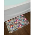 thumbnail image 2 of Moroccan Bath Mat, Collection of Ceramic Mosaic Tiles and Figures with Mathematical Geometric Artful, Non-Slip Plush Mat Bathroom Kitchen Laundry Room Decor, 29.5 X 17.5 Inches, Multicolor, Ambesonne, 2 of 2