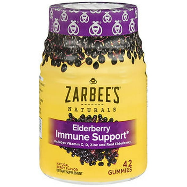 Zarbee's Naturals Elderberry Immune Support Gummies 42 ct Walmart