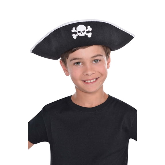 Black Tricorn Pirate Hat - Child Size, 1 Pc