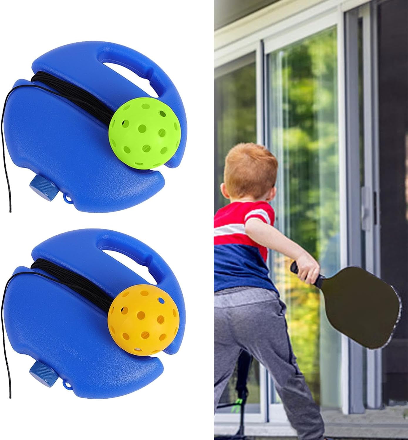 2pack  Pickleball Trainer, Pickleball Trainer, Pickleball Match Buddy, Matchbuddy Pickleball Trainer, Pickleball Training Aids Tool for Beginner Exercise Sport