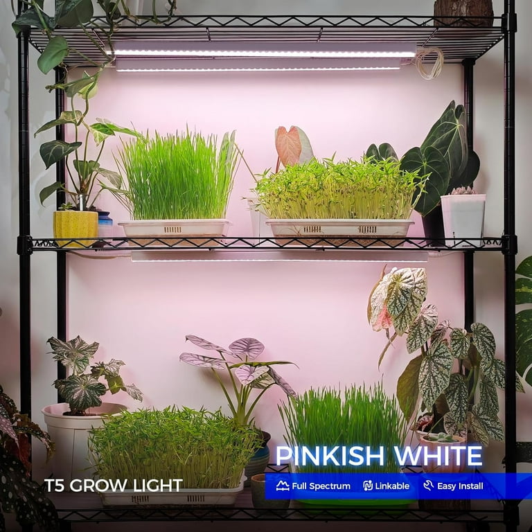 Barrina 8-Pack T5 Grow Lights for Indoor Plants Full Spectrum Grow