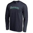 thumbnail image 2 of Men's Navy Seattle Mariners Team Wordmark Long Sleeve T-Shirt, 2 of 3