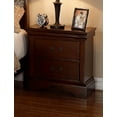 thumbnail image 3 of Gorgeous Cherry 3pc Beautiful Louis Philippe Style Queen Size Sleigh Bed and 2x Nightstand Set Wooden Bedroom Furniture, 3 of 10
