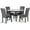 Gray, variant on New Classic Furniture Celeste 5-Pc Faux Marble/Wood Dining Set w/ 4 Chair-Blue