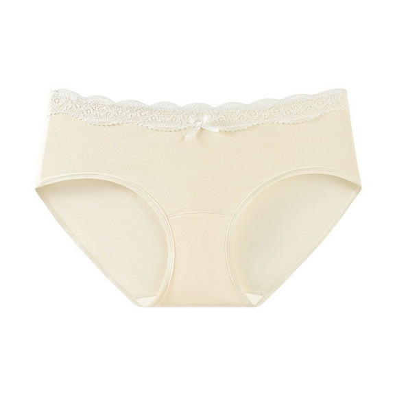 Qulqfy Womens Underwear Cotton Cheeky Lace Breathable Soft Hipster Panties Womens Panties L