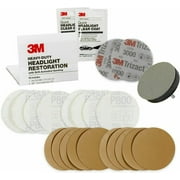 3M Headlight Restoration Kit, Heavy Duty 2-Pack, Easy Heavy Duty Car Headlight Restoration System, Headlight Cleaner and Restorer, Use With A Household Drill