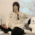 thumbnail image 3 of Conjunto de pijama de Anime Sanrio Cinnamoroll Kuromi My Melody Naiste, ropa de casa informal Kawaii, pantalones largos de manga larga, primavera y otoño, 3 of 4