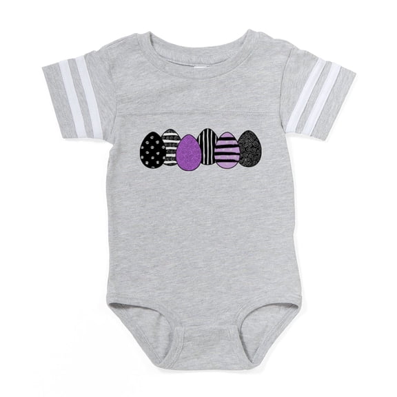 CafePress - Evil Easter Eggs Row_Short - Cute Infant Baby Football Bodysuit