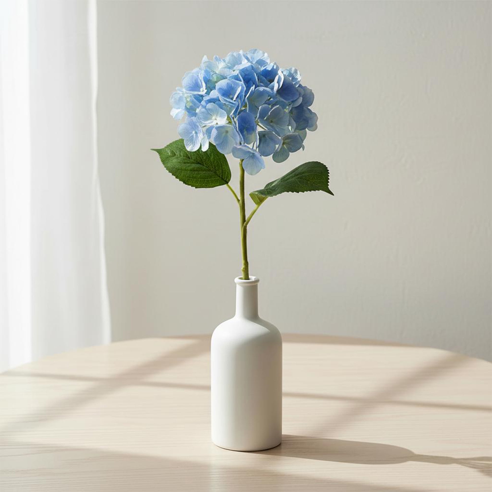 My Texas House Faux Hydrangea Stem, Blue, 17.75"
