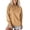 Brown, variant on Women's Sweatshirt with Threaded Decorative Pocket, Long Sleeve Loose Fit Casual Top Made from Soft Cotton Blend Fabric, Ideal for Everyday Wear in Fall and Spring Seasons
