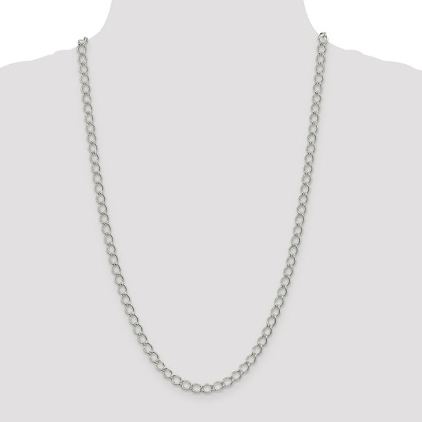 925 Sterling Silver 5.75mm Fancy Curb Chain 20 Inch - Walmart.ca