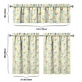 thumbnail image 6 of Kitchen Curtains 36 Inch Short - 3 Panel Set, Flamingo Tropical Bird Print, Rod Pocket Window Curtain, 100% Polyester for Hawaiian Summer Beach Decor, Easy Wash, 6 of 6