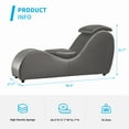 thumbnail image 2 of Mjkone PU Leather Yoga Chair,Curved Yoga Chaise Lounge with Washable Cover for Stretching Exercising Relaxing (Dark Grey), 2 of 7