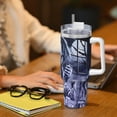 thumbnail image 6 of Lsque Chucky Pattern 40 OZ Ice Bully Cup with Handle and Straw, Double Wall Stainless Steel Tumbler Travel Coffee Cup with Lid for Christmas Present, 6 of 8