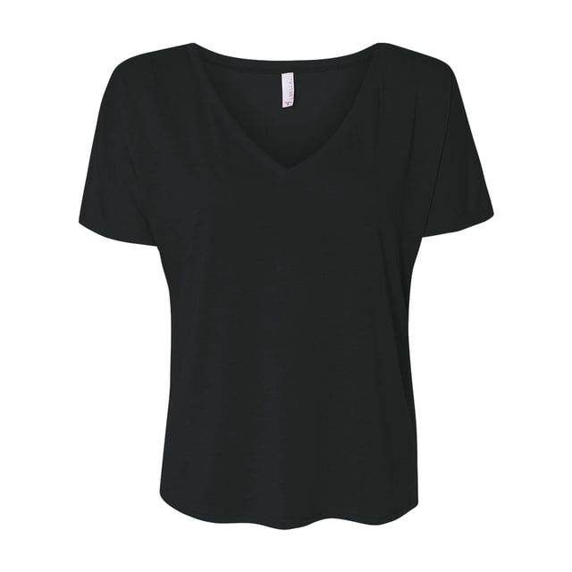 BELLA 8815 BellaCanvas T-Shirt Basique Col en V pour Femmes, m, Noir