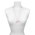 thumbnail image 3 of Delight Jewelry Stainless Steel Psalm 46:10 - Be Still and Know Engraved Cross - Light Pink Heart Nurse Strong Zoe Necklace, 3 of 4