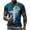 Blue, variant on Mens Unisex Daily T Shirt Print Short Sleeve Tops Casual Blouse